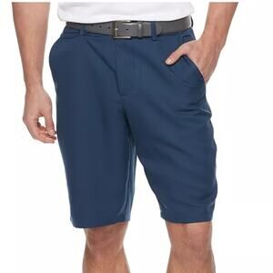 Fila Sport Golf Shorts Mens 32 Navy Flat Front Stretch Performance Chino Active